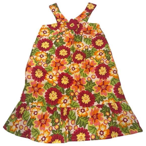 NWT Jenny & Me Toddler Girls 4T Sundress Retro Floral Cotton Crochet Y2K Summer - Picture 1 of 11